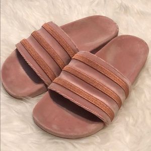blush adidas slides